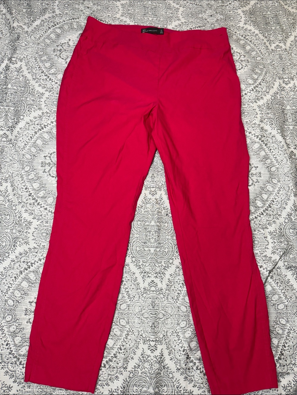 New York & Co. Bright Pink Straight Leg Pants - XXL Tall